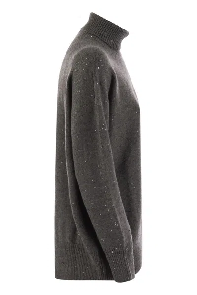 Brunello Cucinelli Sequin-embellished Roll-neck Jumper