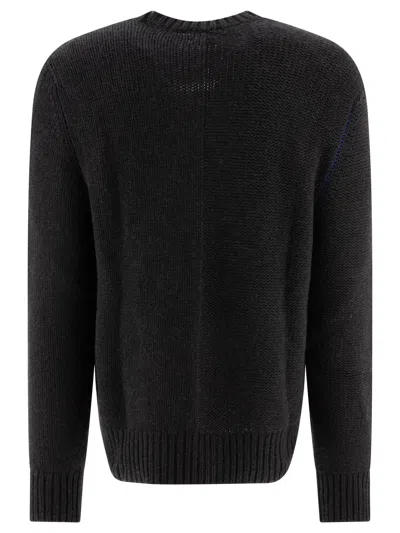 Burberry Crew Neck Cashmere Sweater With Textured Knit