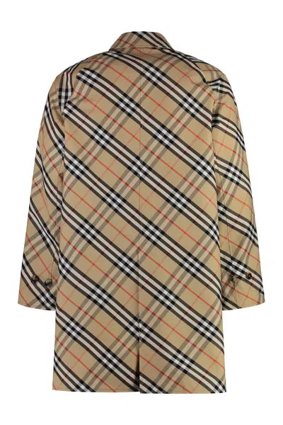 Burberry Reversible Cotton Gabardine Coat With Iconic Motif