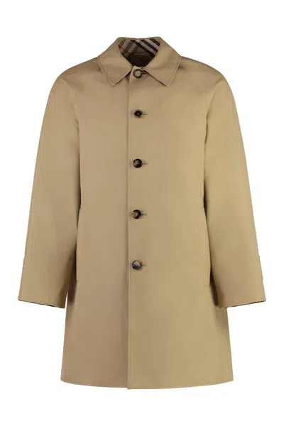 Burberry Reversible Cotton Gabardine Coat With Iconic Motif