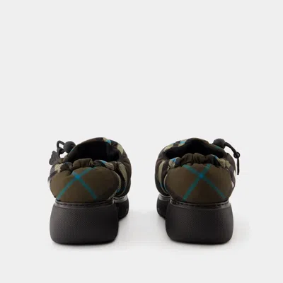 Burberry Brown Check Nylon Pillow Loafers