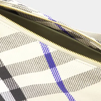 Burberry Embroidered Fabric Medium Shield Crossbody Bag