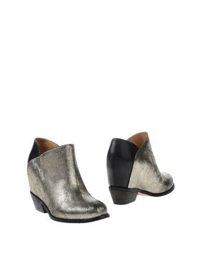 Shop Mm6 Maison Margiela Ankle Boot In Platinum