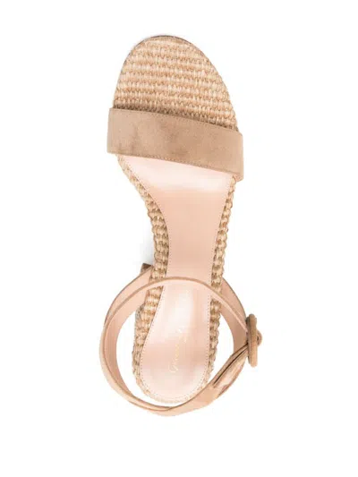 Gianvito Rossi 85 Suede Espadrille Sandals In Brown