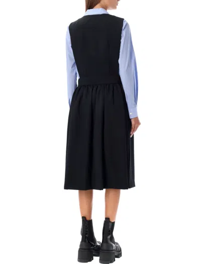 Shop Comme Des Garçons Salopette Midi Dress