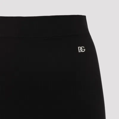 Dolce & Gabbana Milano Rib Miniskirt With Dg Logo