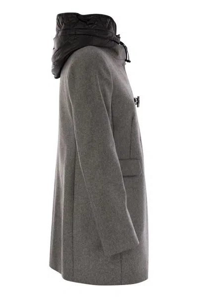 Fay Toggle Coat In Wool Cloth