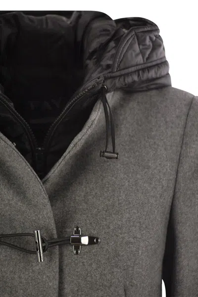 Fay Toggle Coat In Wool Cloth