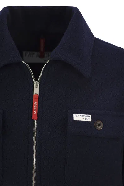 Fay Jacket Wool Blend Buttoned Cuffs