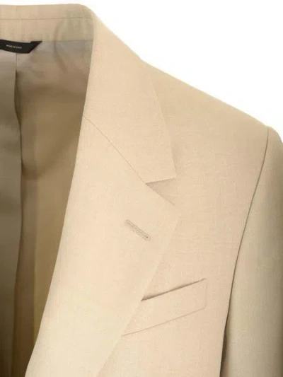 Fendi Beige Buttoned Blazer For Men