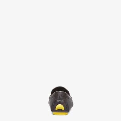 Fendi Ff Squared Leather Loafers