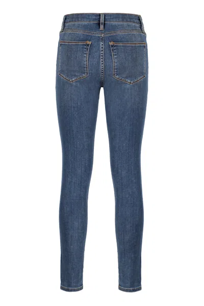 Frame Le High Skinny Crop High-rise Skinny Jeans In Blue