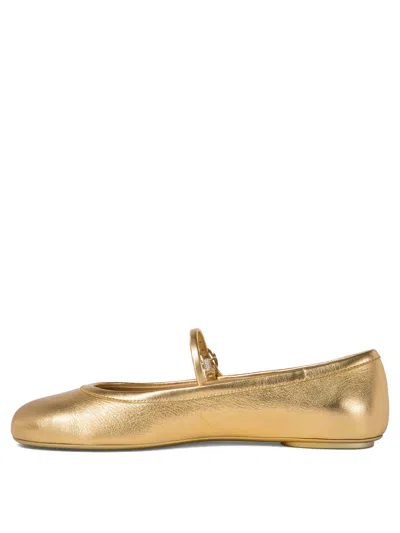 Gianvito Rossi Carla Metallic Leather Ballet Flats