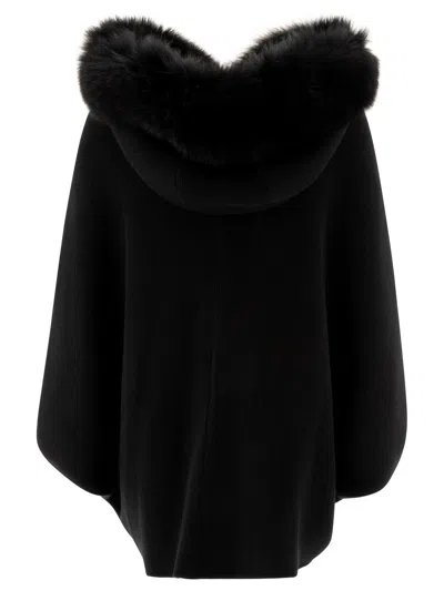 Giovi Faux Fur-trimmed Hooded Cape