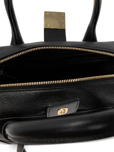 Golden Goose Life Black Sheepskin Bag And Gold Details