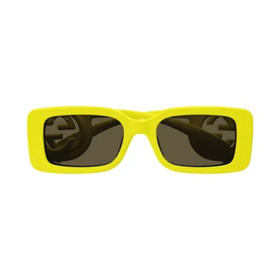 Gucci Monochrome Gg Rectangle Acetate Sunglasses