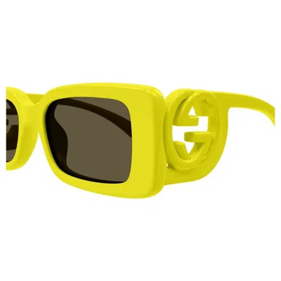 Gucci Monochrome Gg Rectangle Acetate Sunglasses