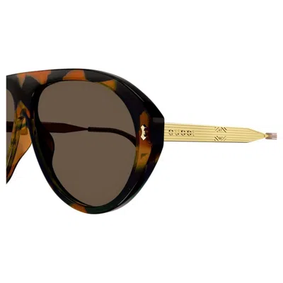 Gucci Eyewear Aviator Frame Sunglasses In Brown