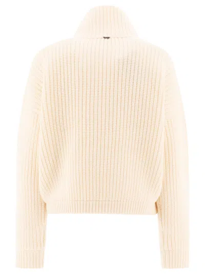 Herno Resort Cardigan In Infinity Knitwear White In White