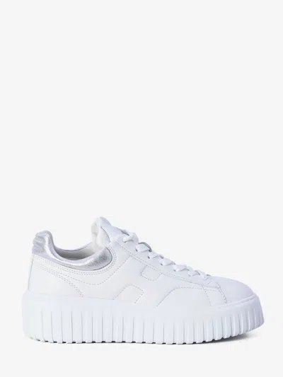 Hogan Striped Leather Lace-up Sneakers With H Detail