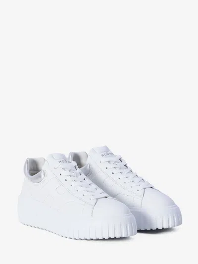 Hogan Striped Leather Lace-up Sneakers With H Detail