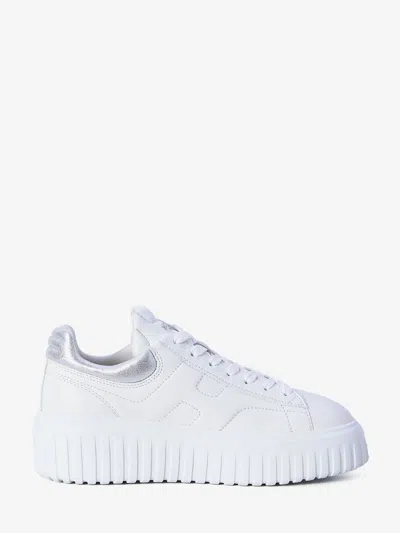 Hogan Striped Leather Lace-up Sneakers With H Detail
