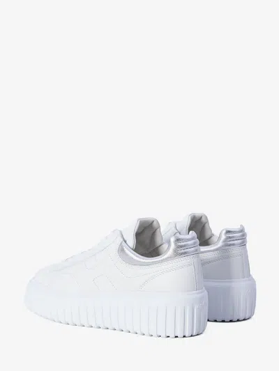 Hogan Striped Leather Lace-up Sneakers With H Detail