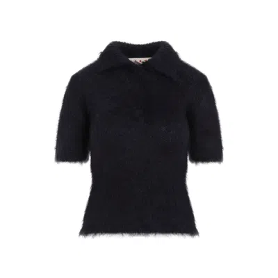 Marni Fuzzy Short Sleeve Sweater