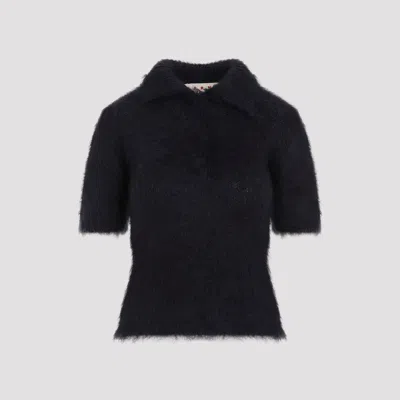 Marni Fuzzy Short Sleeve Sweater