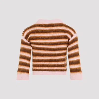 Marni Cropped Cardigan With Playful Stripe Pattern