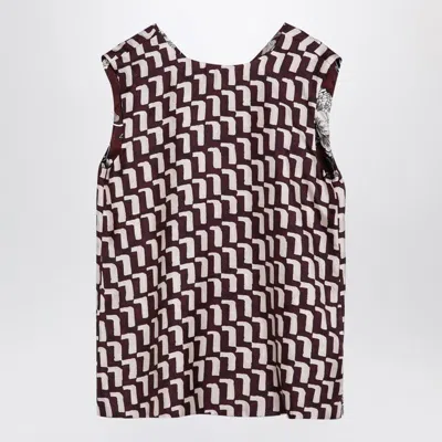 Max Mara Reversible Silk Camisole Top With Floral Pattern