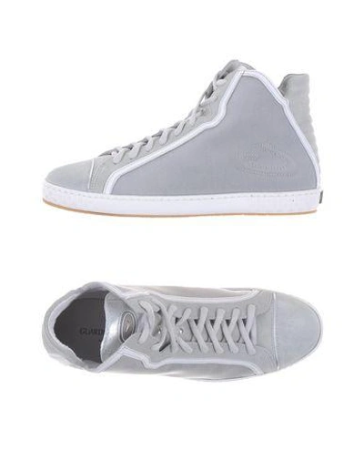 Shop Gucci Alberto Guardiani Woman Sneakers Light Grey Size 6 Leather, Textile Fibers