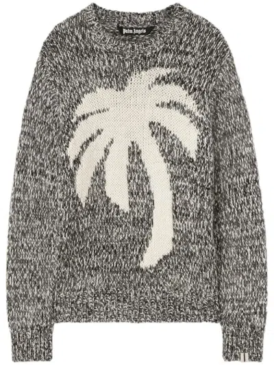 Palm Angels Palm Tree Marled Intarsia Sweater