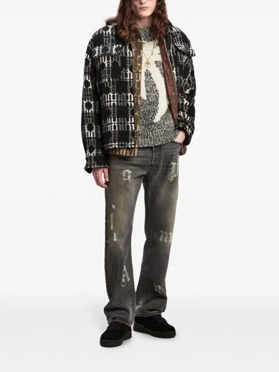 Palm Angels Palm Tree Marled Intarsia Sweater