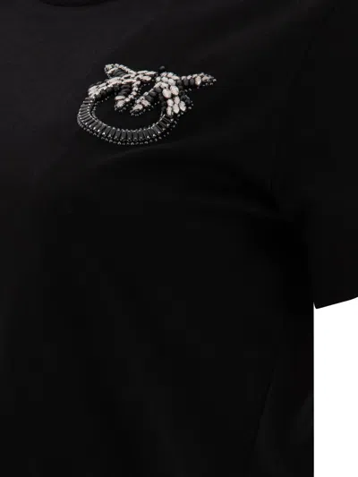 Pinko Love Birds-embellished Cotton T-shirt