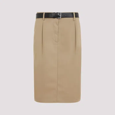 Prada Midi Pencil Skirt With Belt