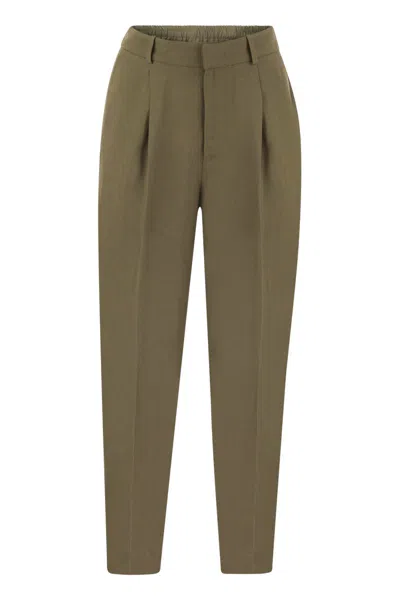Pt01 Daisy - Viscose And Linen Trousers