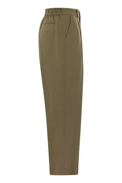 Pt01 Daisy - Viscose And Linen Trousers