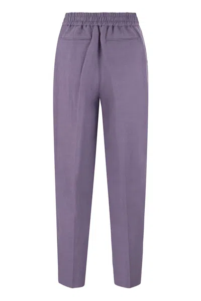 Pt01 Daisy - Viscose And Linen Trousers