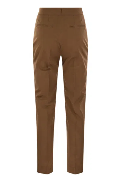 Pt01 Frida - Cotton And Silk Trousers With Pleat
