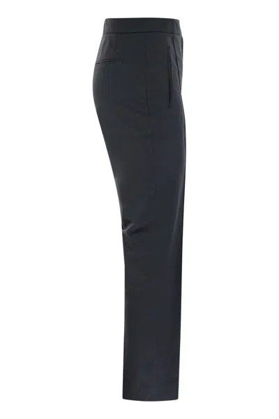 Pt01 Frida - Cotton And Silk Trousers With Pleat