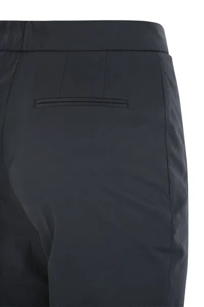 Pt01 Frida - Cotton And Silk Trousers With Pleat