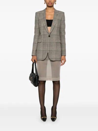 Saint Laurent Gonna A Matita In Seta