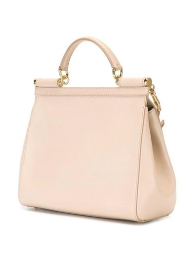 Shop Dolce & Gabbana Sicily Large Tote In Pink