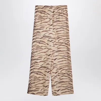 Stella Mccartney Tiger Print Wide-leg Silk Pants