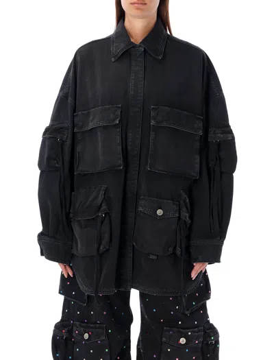 Attico Fern Oversized Cotton Canvas Jacket