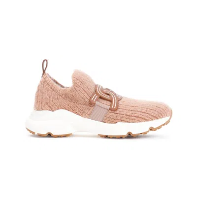 Tod's Womens Tan Sport Run 54c Calzino Logo-embellished Mesh Low-top Trainers