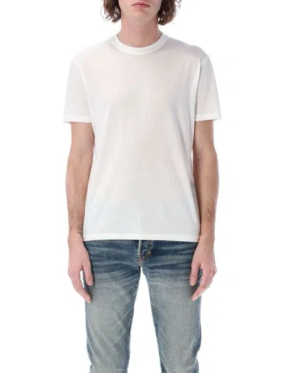 Tom Ford Placed Rib Slim-fit Lyocell And Cotton-blend T-shirt