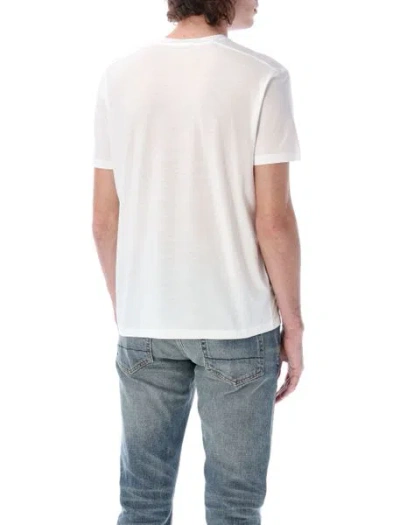 Tom Ford Placed Rib Slim-fit Lyocell And Cotton-blend T-shirt