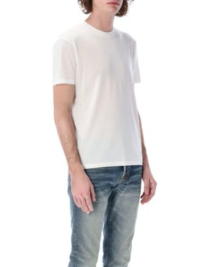 Tom Ford Placed Rib Slim-fit Lyocell And Cotton-blend T-shirt